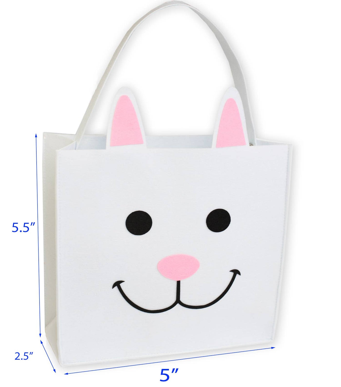 Small Easter bunny Felt bag/ tote 5"