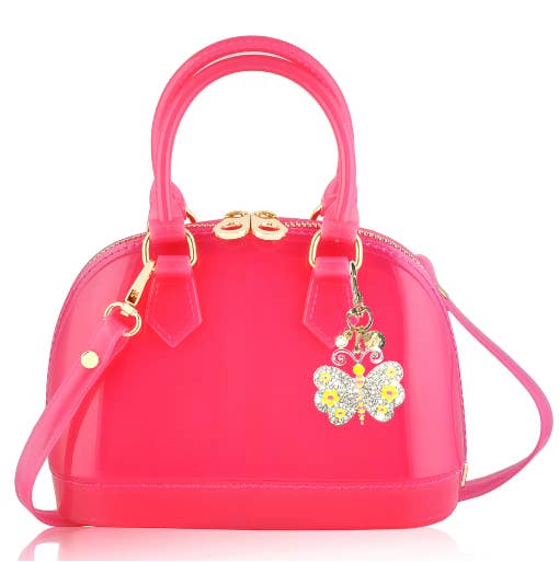 Cate Jelly Purse Bubblegum Pink Crystal Butterfly Edition