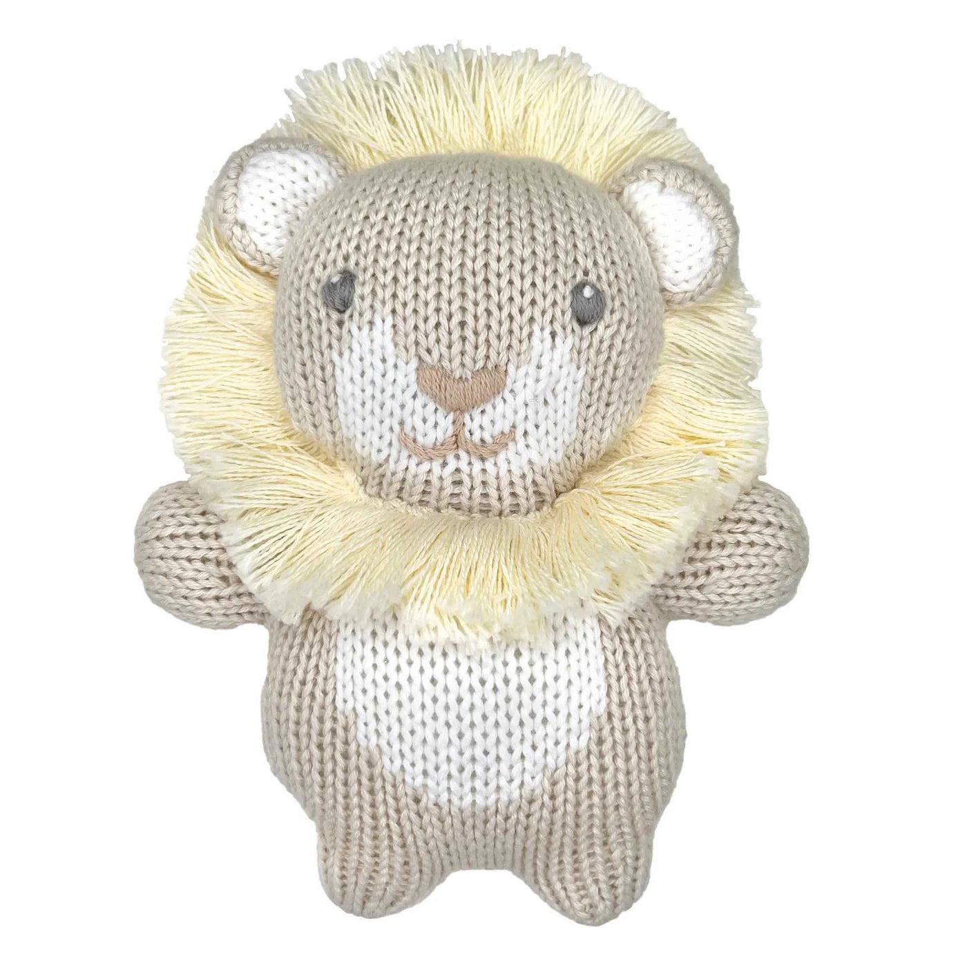 Snookie the Lion Cub Knit Zubaby Rattle