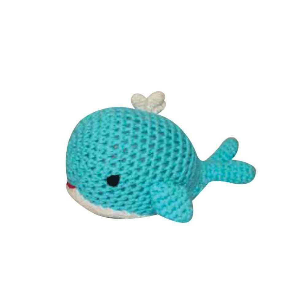 Whale Hand Crochet Rattle
