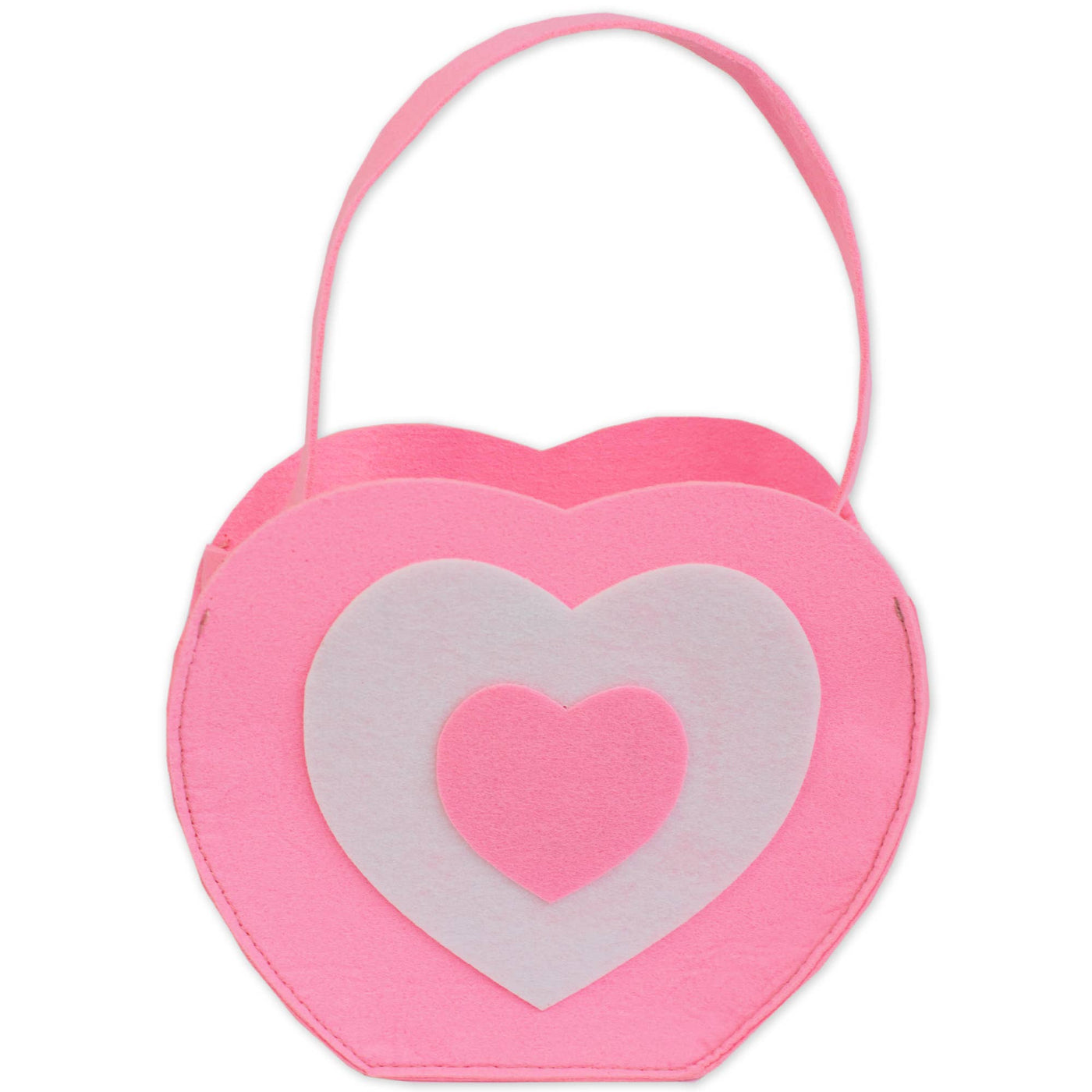 Valentine's day Heart shaped felt bag  Pink