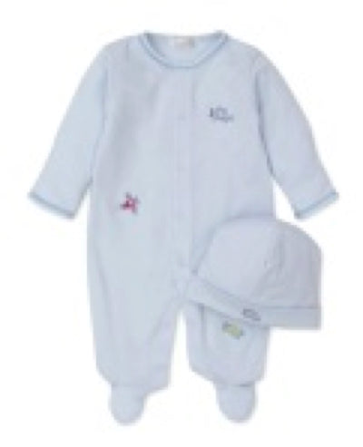 Kissy Kissy Footie and Hat Set - Blue Sky Planes