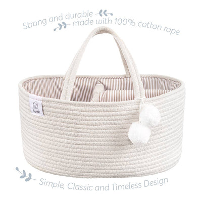 Rope Diaper Caddy - Off-White