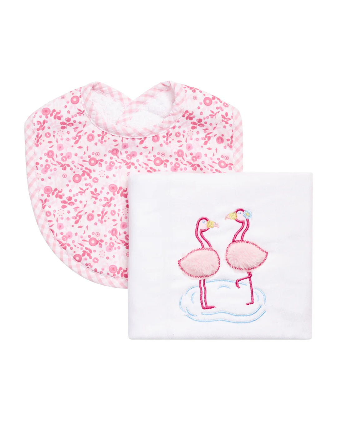 3 Marthas Bib & Burp Box Set - Flamingo