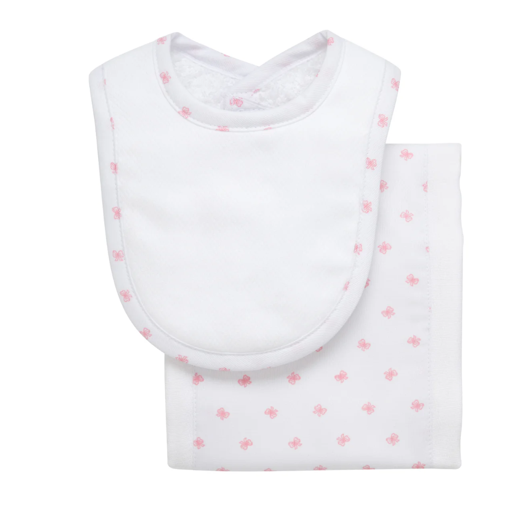 3 Marthas Drooler Bib and Burp Set - Bows
