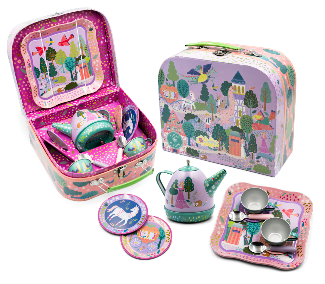 floss and rock Fairy Tale  Musical Tin Tea Set