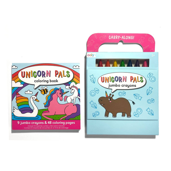 Carry Along Crayons &amp; Coloring Book Kit - Unicorn Pals