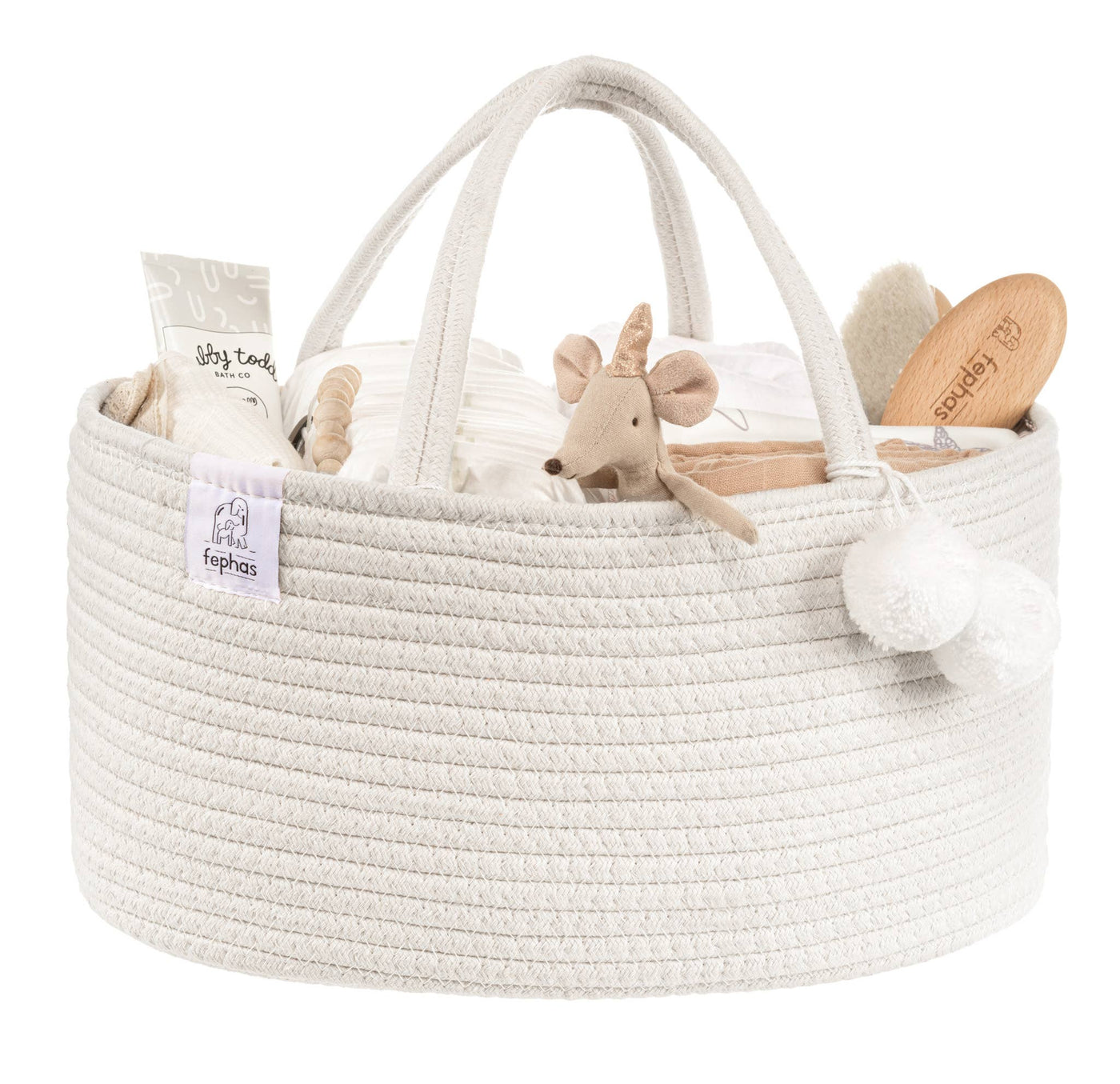 Rope Diaper Caddy - Off-White