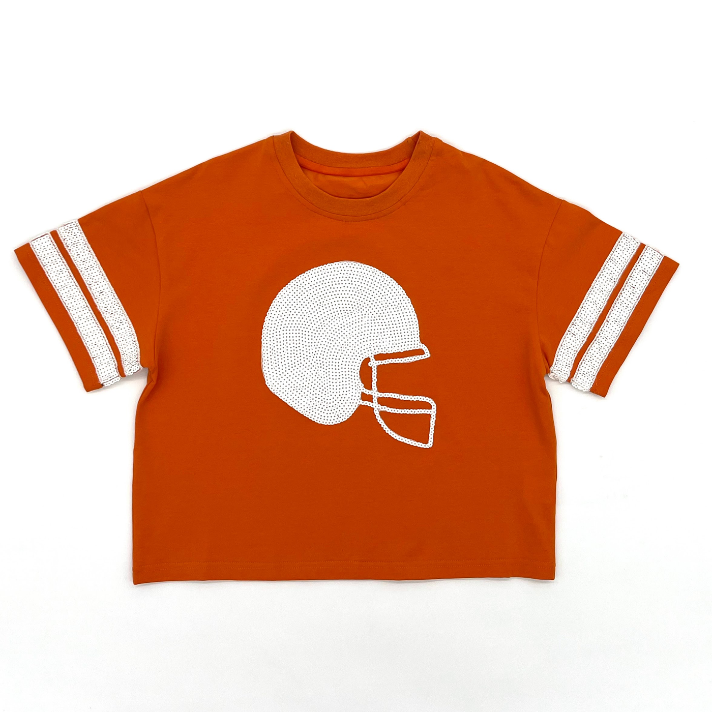 Sequin Helmet Top - Orange