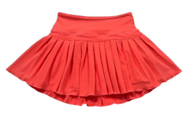 lulu bebe Pleated Skort - Neon Coral