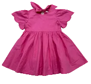 lulu bebe Amber Scallop Sleeve Dress - Pink
