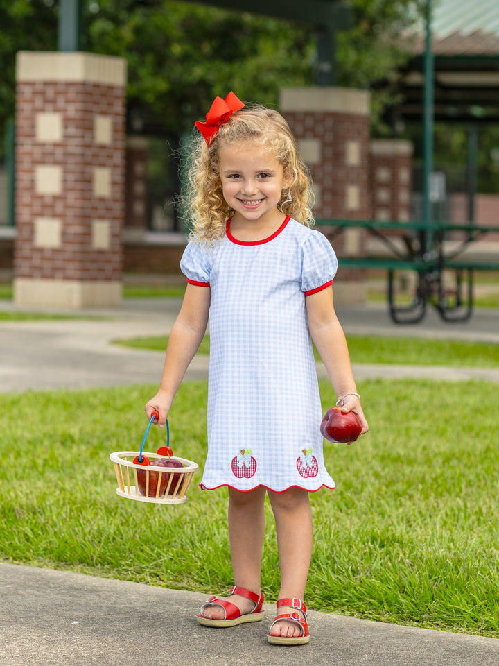 trotter street kids knit Dress - Apple Trio back to school