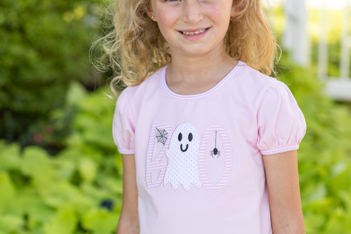 Scalloped Short Set - Pink Boo