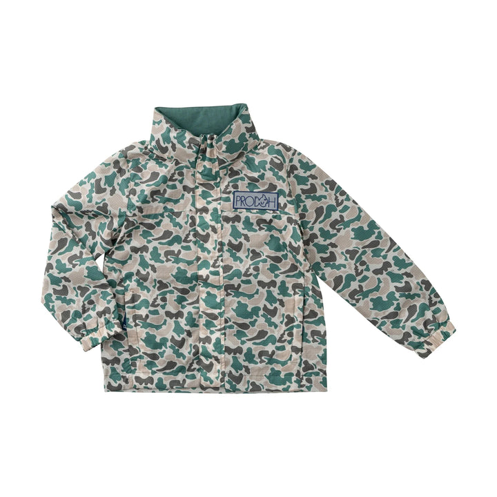 prodoh Boys Reflective Rain Jacket in Neutral Camo