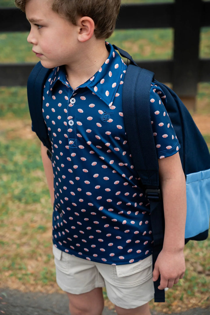 SS Pro Performance Polo Shirt - Football Print