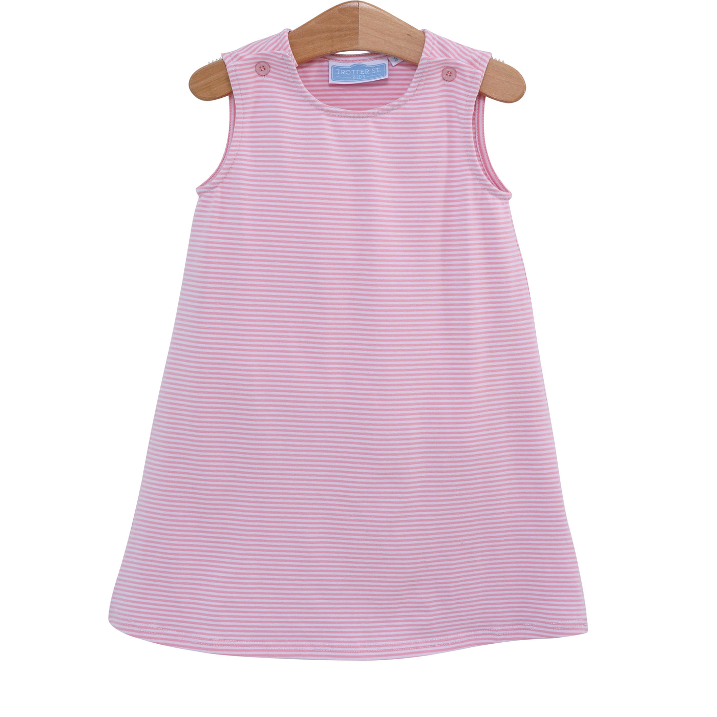 Caroline Dress - Light Pink Stripe