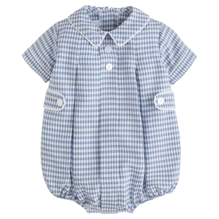 little english Davant Bubble - Gray Blue Gingham