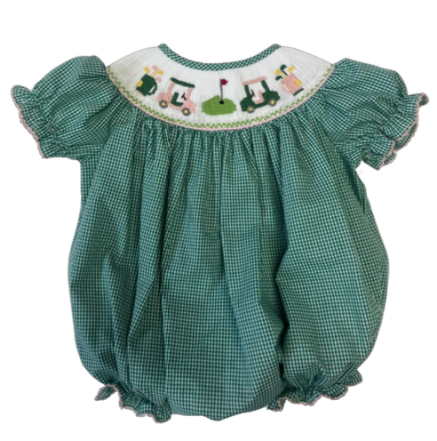 lulu bebe Emmie Smocked Bubble - Golf