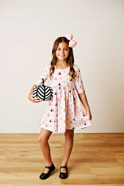 Swoon Baby Glitter Twirl Dress - Ghosts