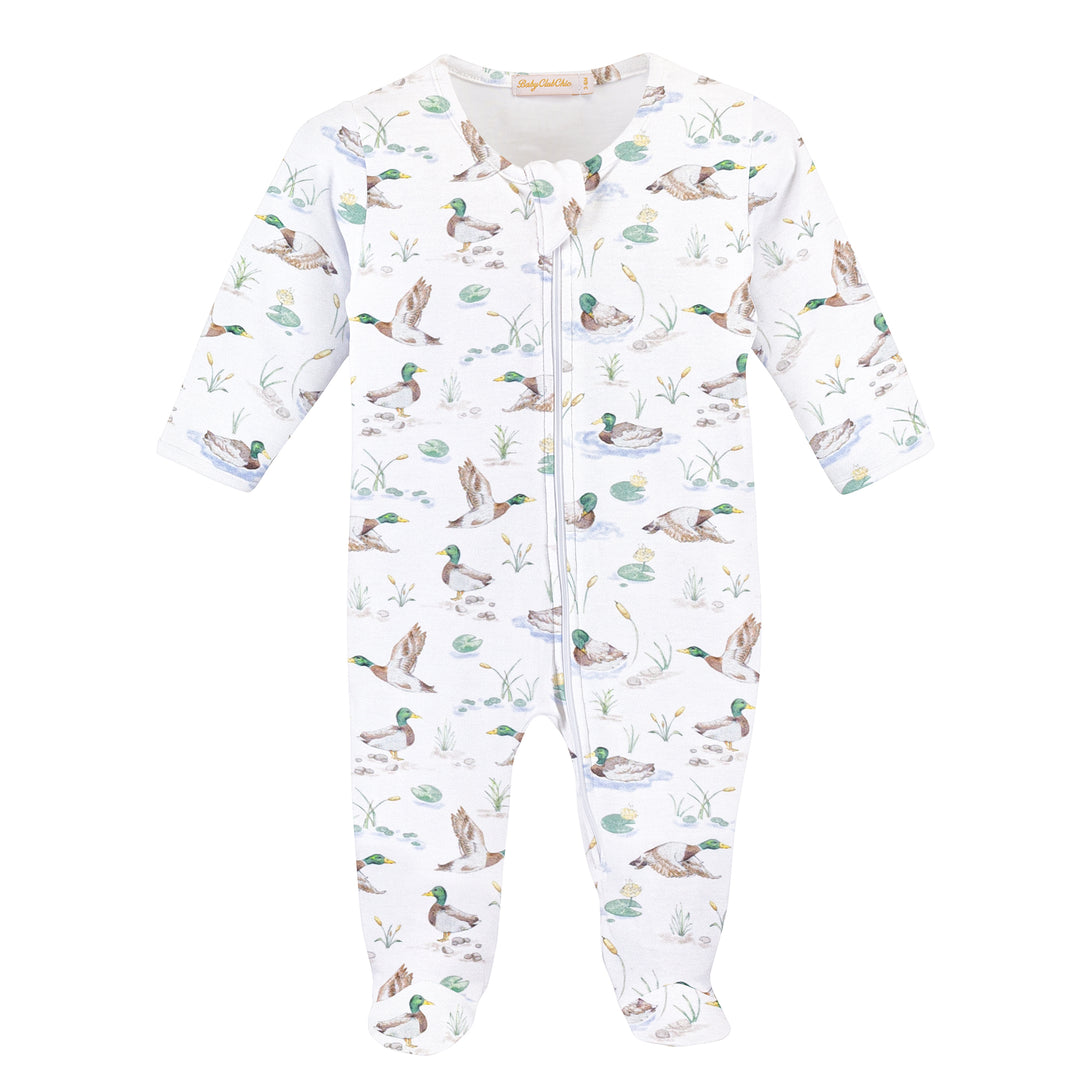 baby club chic Zipped Footie - Mallard Ducks