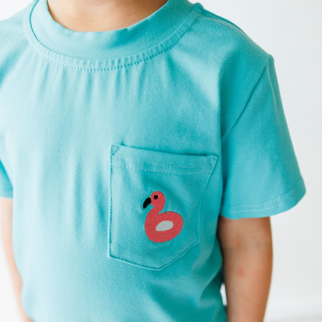 Pocket Tee - Flamingo Floatie
