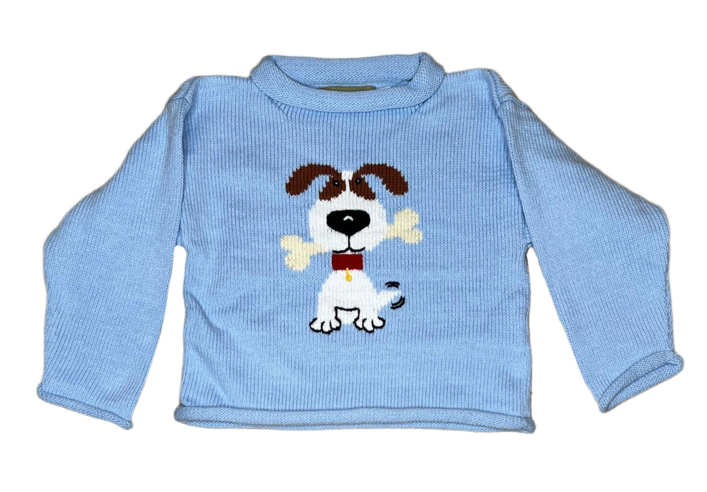 Roll Neck Sweater - Happy Puppy