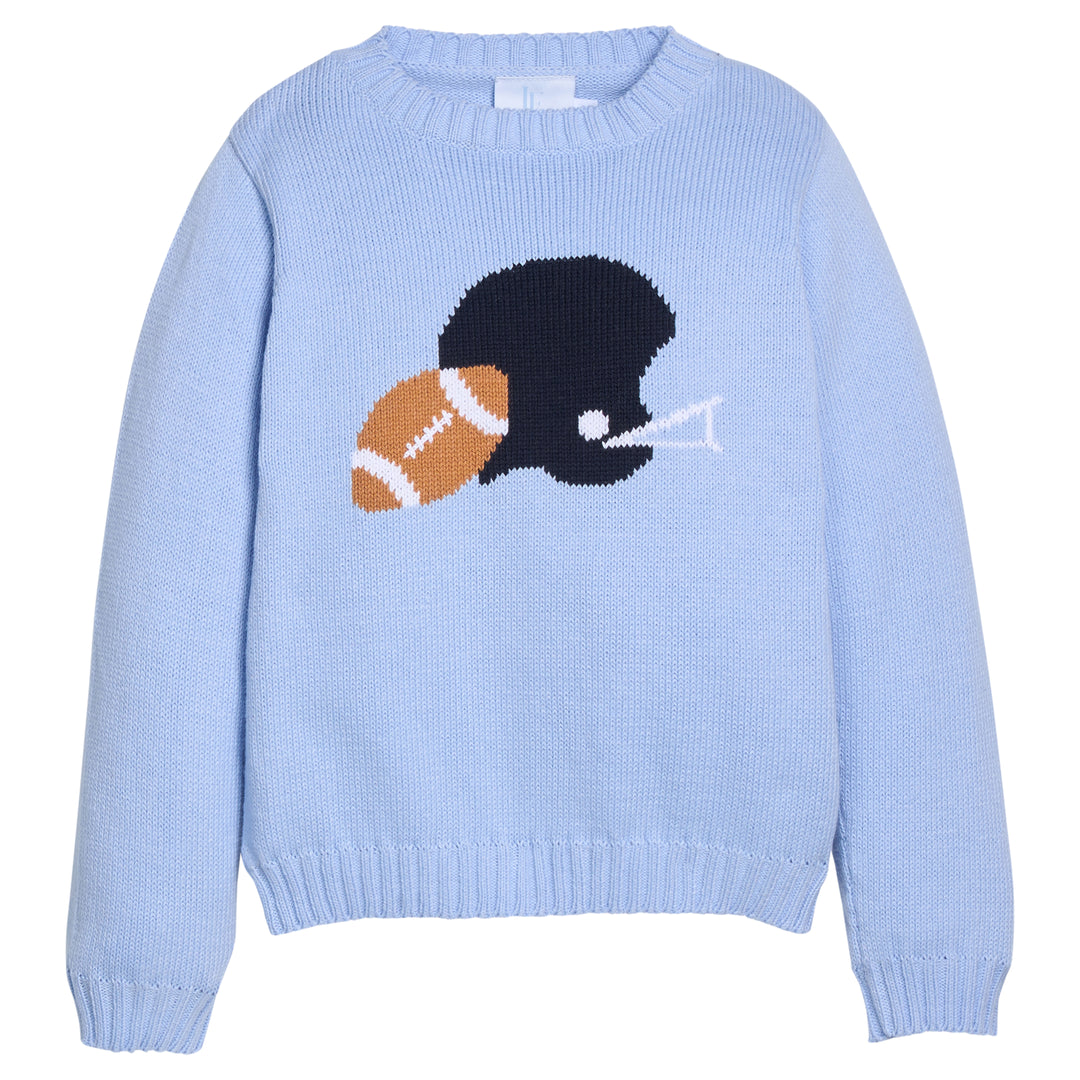 little english Intarsia Sweater - Football Helmet