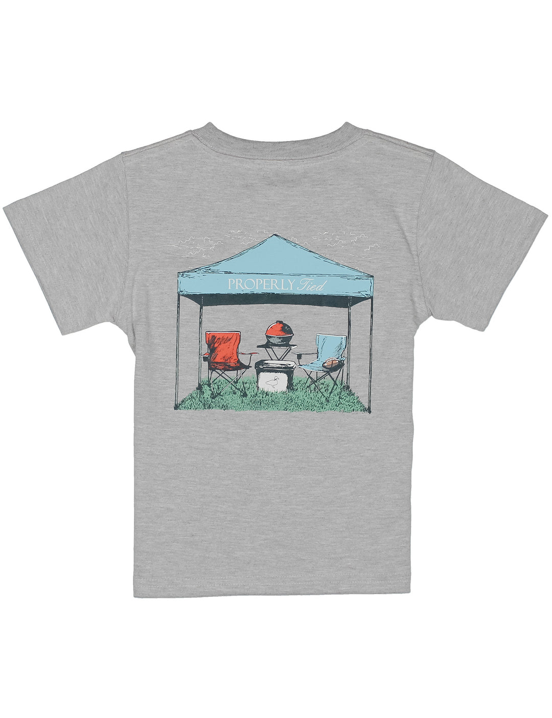 properly tied T-Shirt Short Sleeve - Tailgate - Light Heather Grey gameday