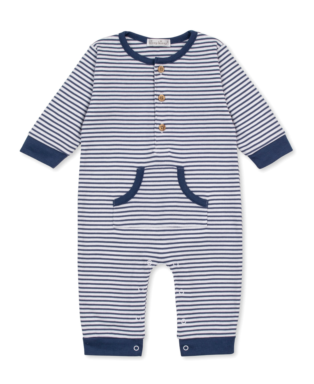 kissy kissy Long Playsuit - Construction Demo navy stripe