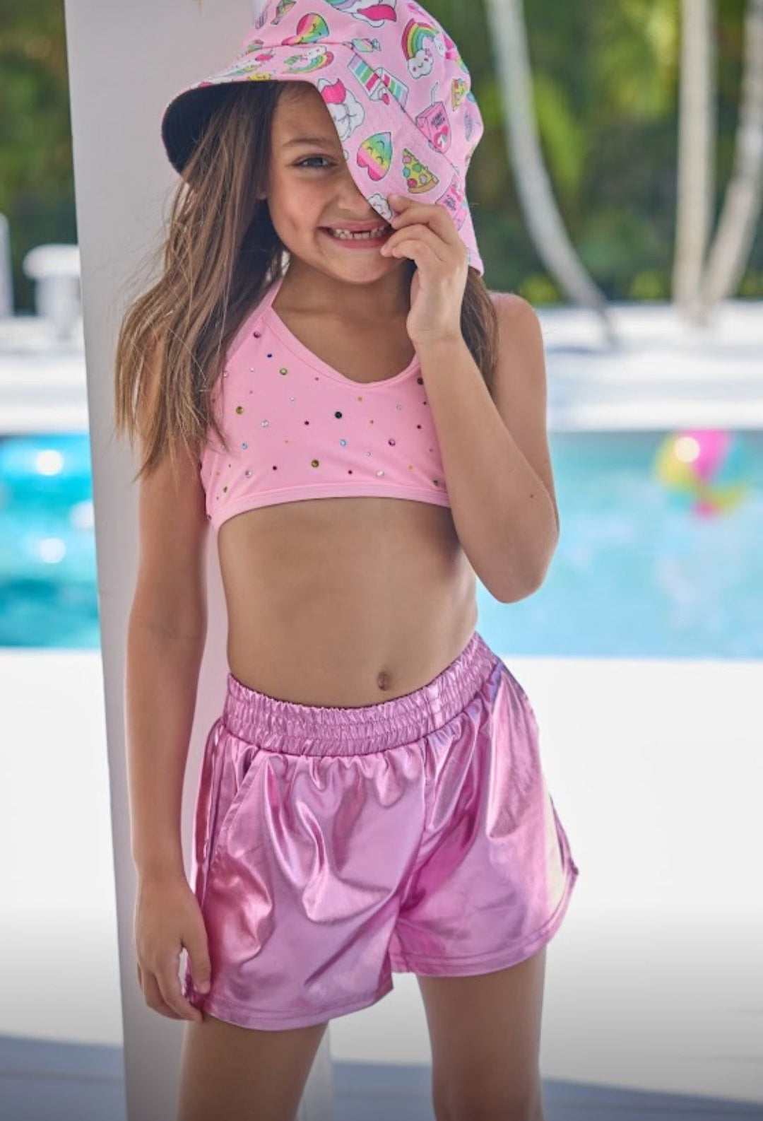 Shorts - Metallic Track - Gold