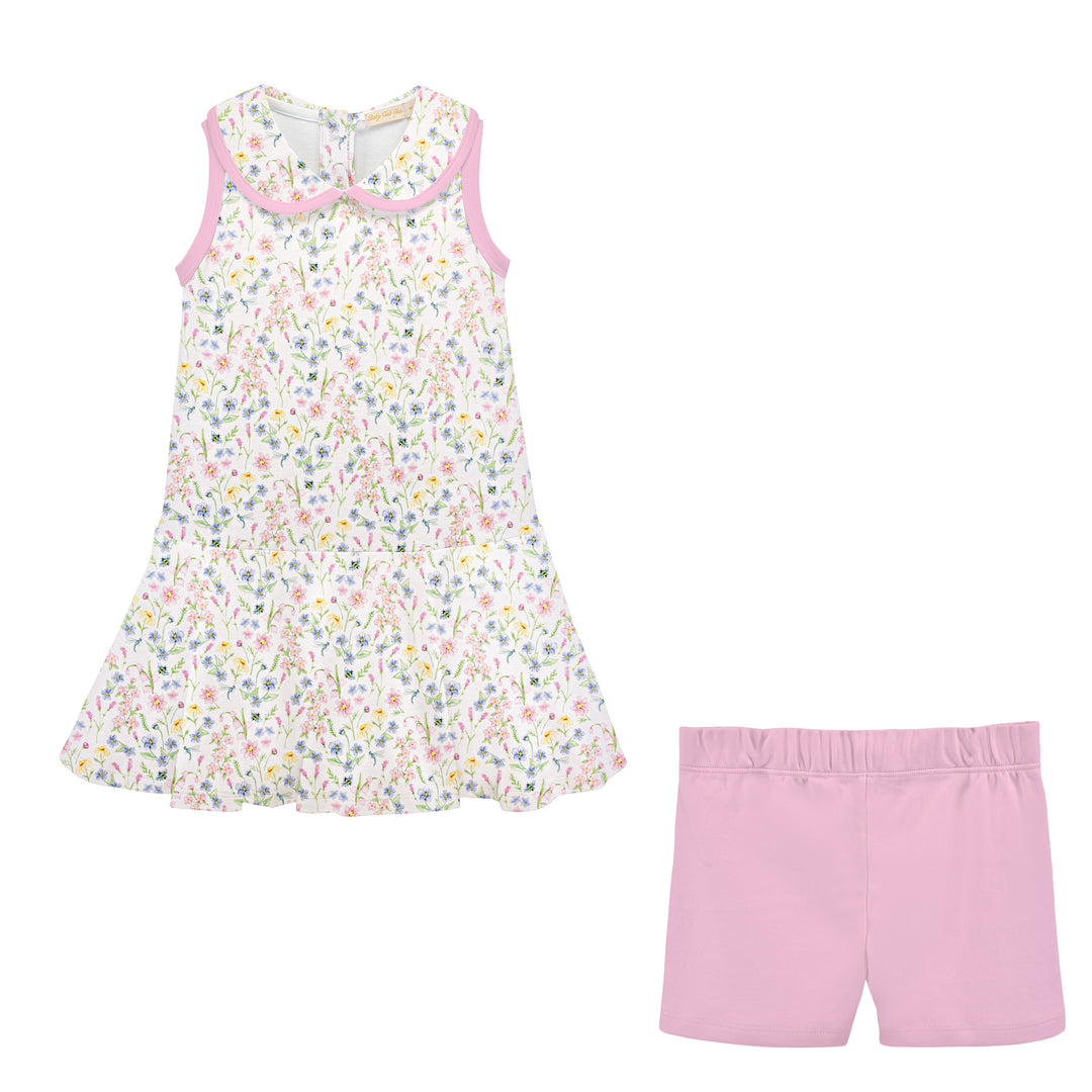 baby club chic Dress w/ Round Collar - Spring Blush