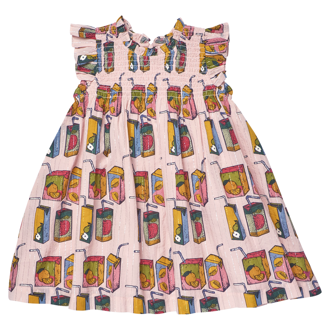 pink chicken stevie dress juice boxes