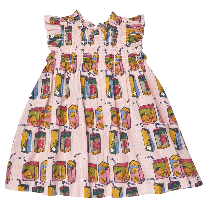 pink chicken stevie dress juice boxes