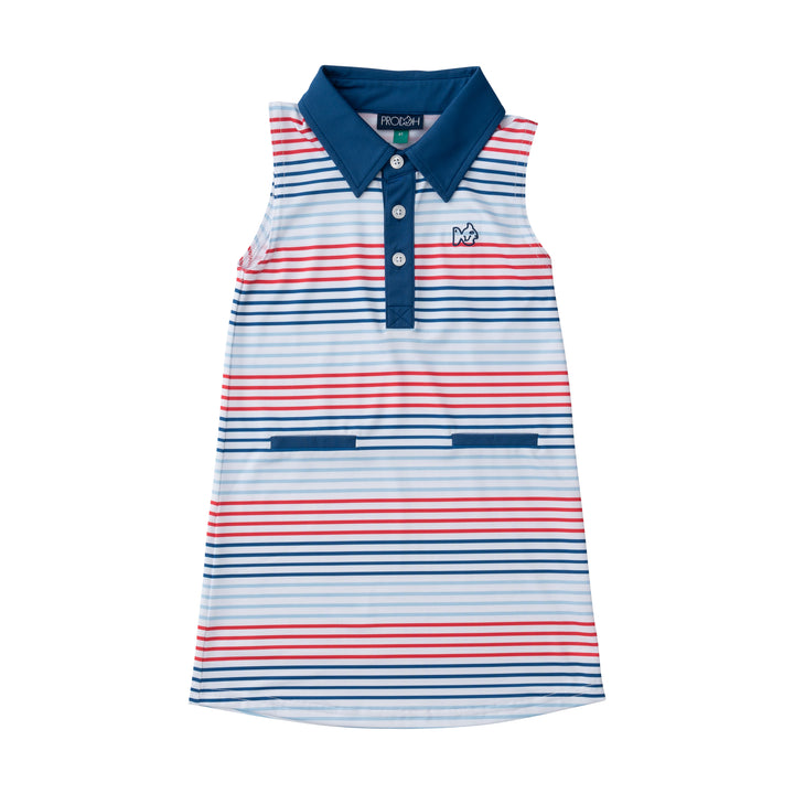 Pro Sleeveless Polo Dress - American Stripe