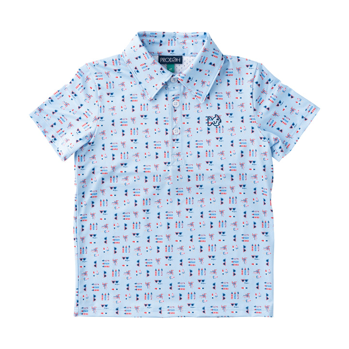prodoh Pro Polo - Windsurfer Fourth of July Fireworks Print