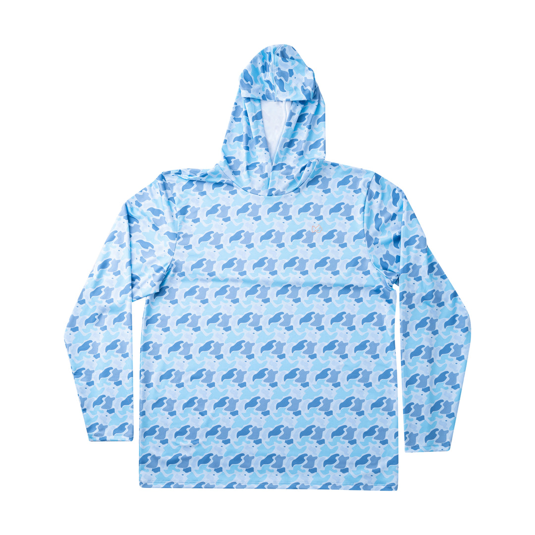 prodoh Pro Performance Hoodie T-Shirt - Blue Camo Logo