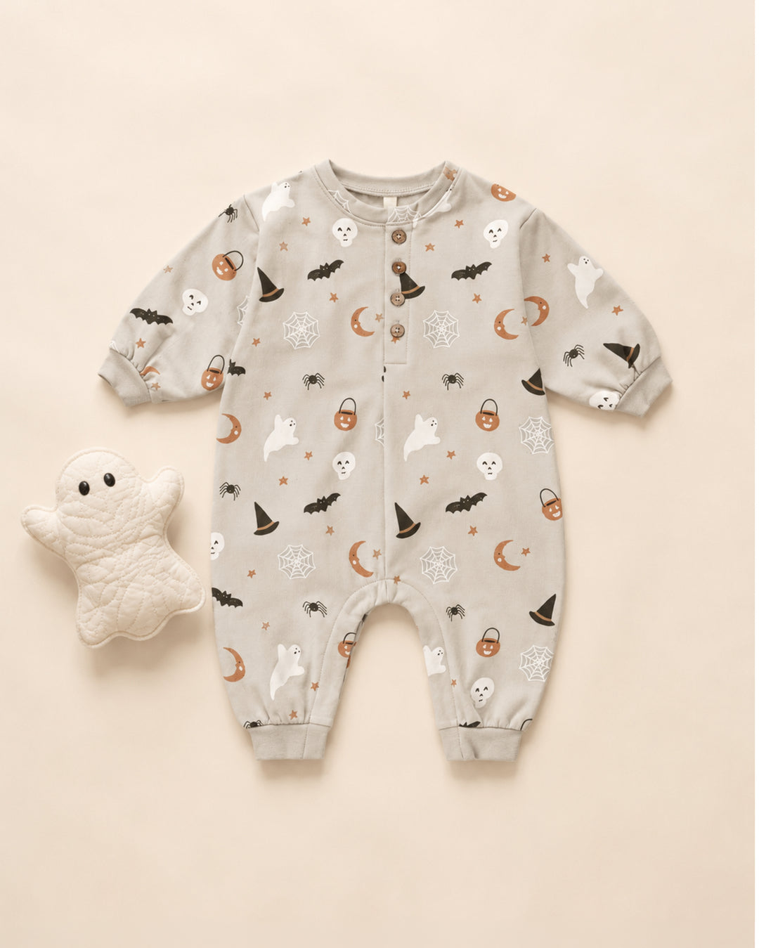 Relaxed Fleece Jumpsuit - Halloween Things