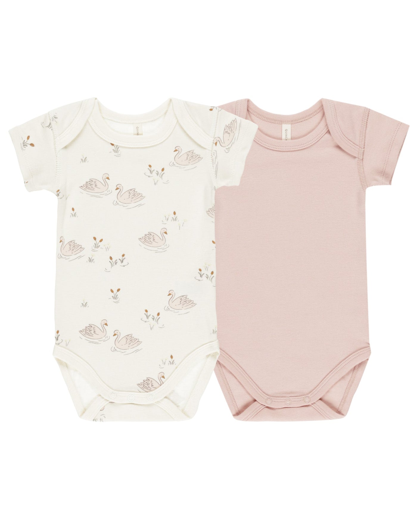 Bodysuit 2-Pack - Swans & Bubblegum