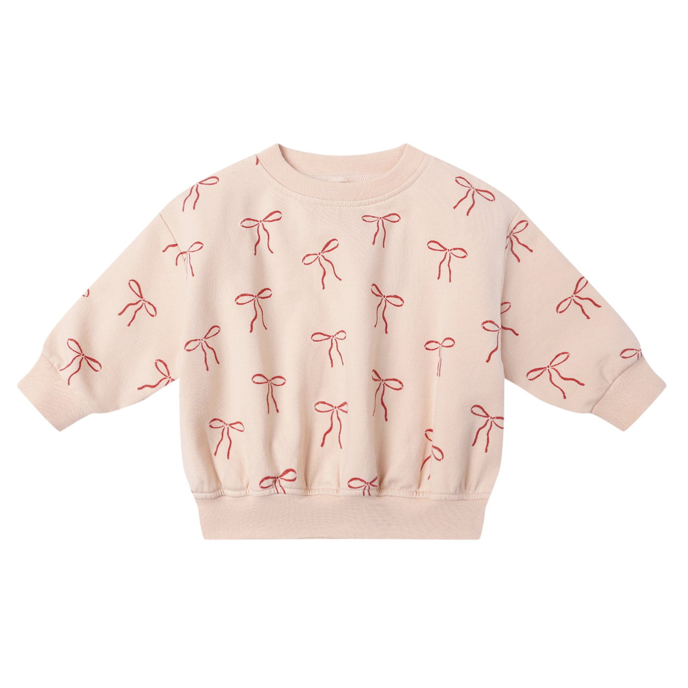 quincy mae Relaxed Fleece Sweatshirt - Red Bows