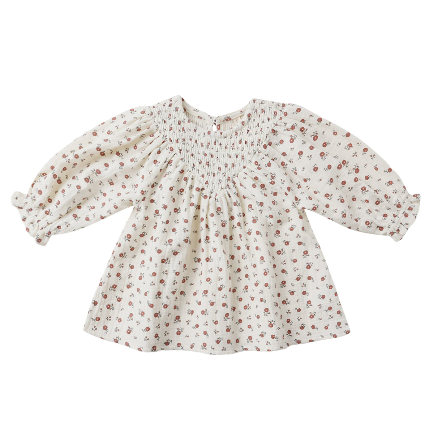 quincy mae V Smocked Dress - Winter Ditsy