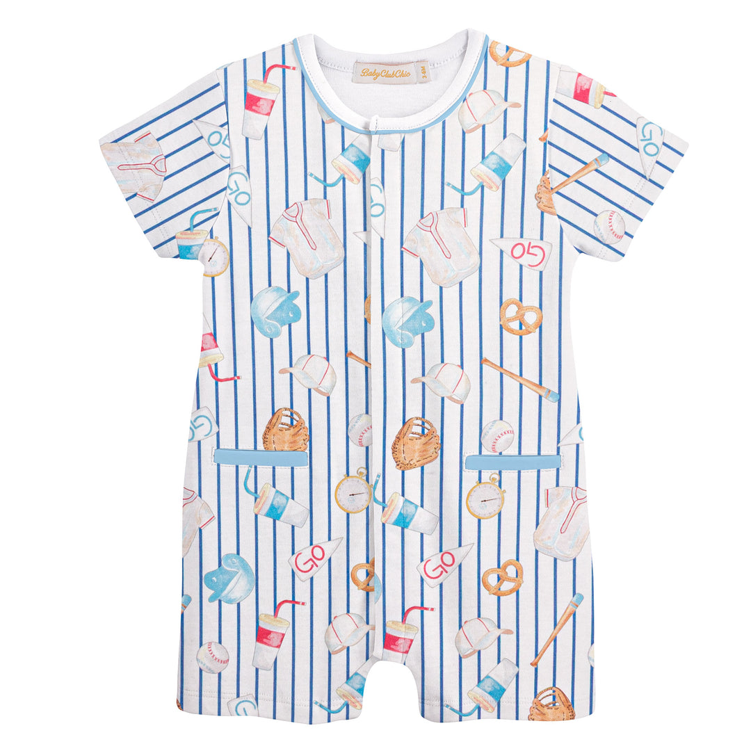 baby club chic Romper w/ Piping - Big League
