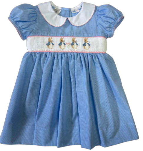 lulu bebe Rose Smocked Dress - Peter Rabbit Smocked