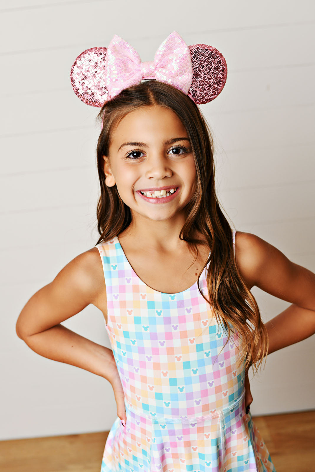 Tennis Dress - Gingham Mouse