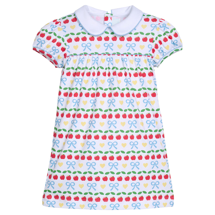 little english Evelyn Dress - Short Sleeve - Apple Days back to school