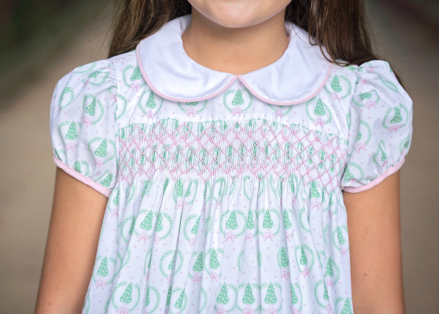 Sutton Smocked Dress - Oh Christmas Tree