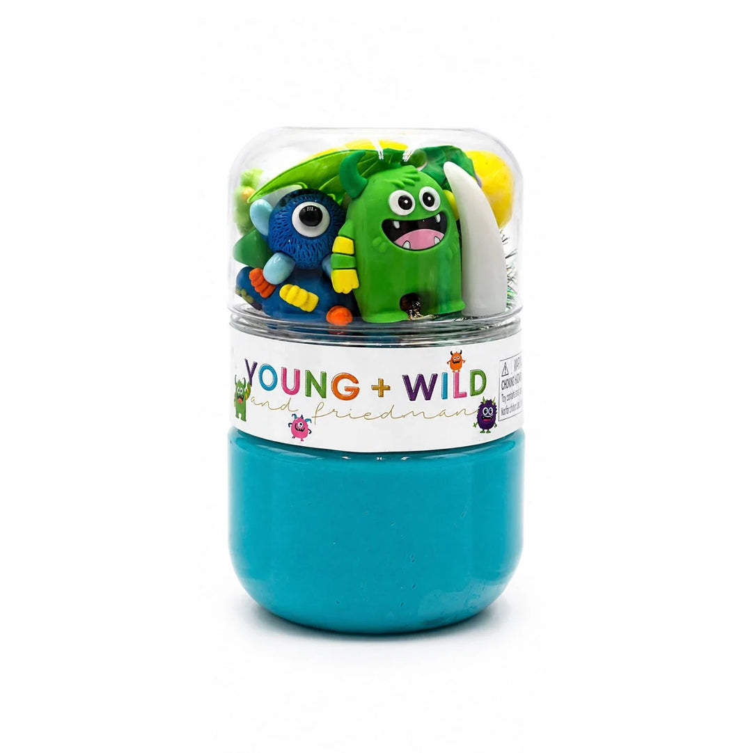 young wild and friedman Grab & Go Dough Jar - Colorful Monster