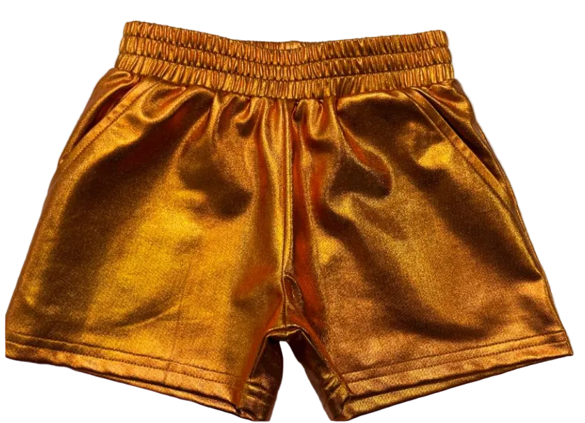 lulu bebe Zola Metallic Short - Orange