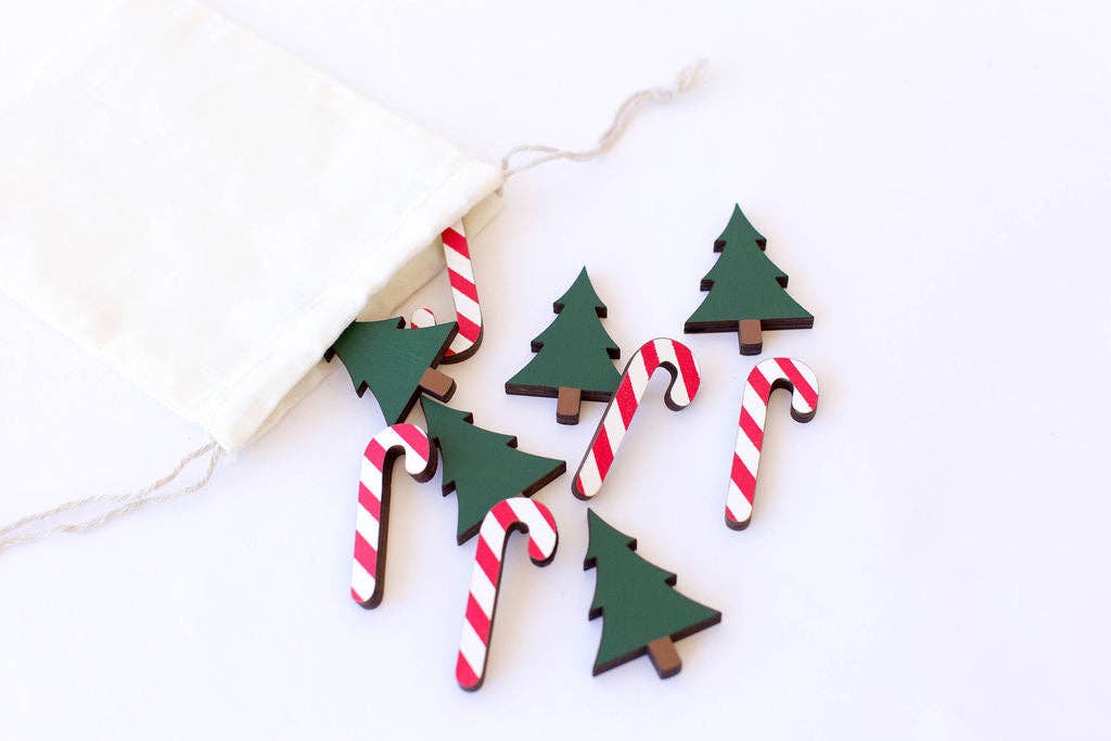 Tic-Tac-Toe Board - Candy Cane vs. Christmas Tree