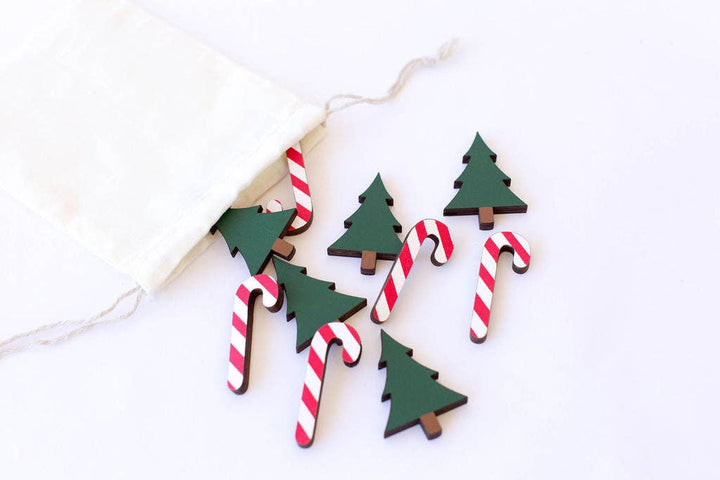 Tic-Tac-Toe Board - Candy Cane vs. Christmas Tree