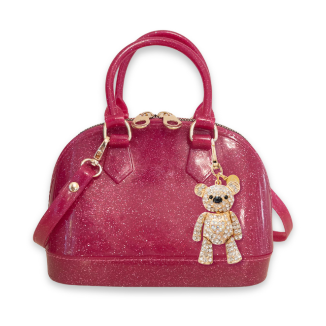 Cate Jelly Purse - Fuschia - Crystal Teddy Addition